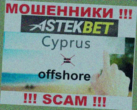 Будьте очень осторожны internet мошенники АстекБет расположились в оффшоре на территории - Кипр