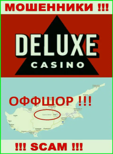 Deluxe Casino - это жульническая контора, зарегистрированная в офшоре на территории Кипр