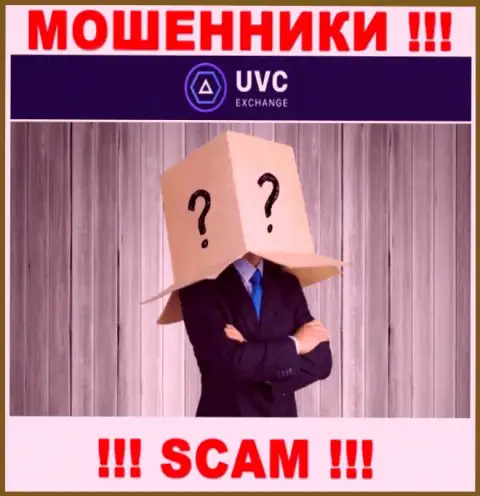 Не работайте совместно с мошенниками UVCExchange - нет информации о их руководителях