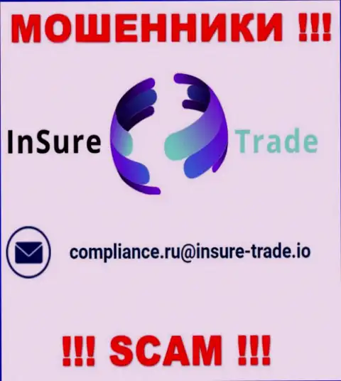 Компания InSure-Trade Io не скрывает свой e-mail и представляет его на своем сайте