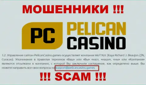 Ни в коем случае не надо писать сообщение на е-майл internet мошенников PelicanCasino Games - обуют мигом
