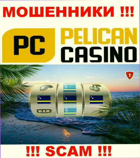 Регистрация Pelican Casino на территории Curacao, дает возможность оставлять без денег людей