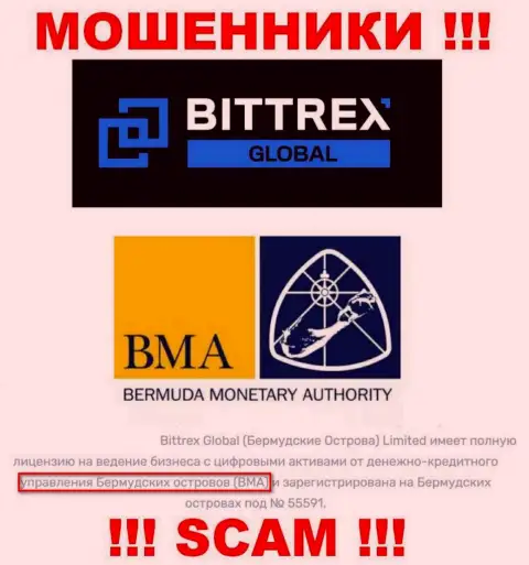 И организация Bittrex и ее регулирующий орган - Bermuda Monetary Authority, являются мошенниками