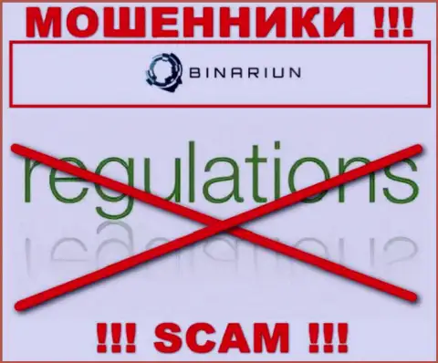 У компании Бинариун Нет нет регулятора, значит они настоящие мошенники !!! Будьте крайне внимательны !