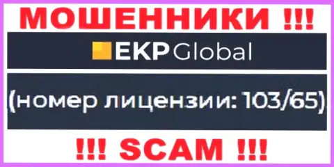 На интернет-сервисе ЕКП Глобал имеется лицензия, только вот это не меняет их жульническую сущность