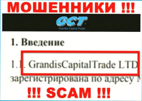 Руководителями GrandisCapital Trade оказалась организация - GrandisCapitalTrade LTD
