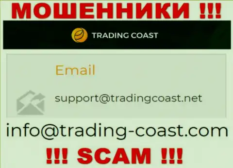 По любым вопросам к разводилам Trading-Coast Com, можно написать им на адрес электронной почты