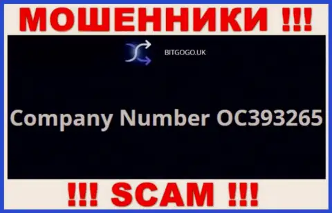 Номер регистрации интернет мошенников Бит Го Го, с которыми не нужно совместно работать - OC393265