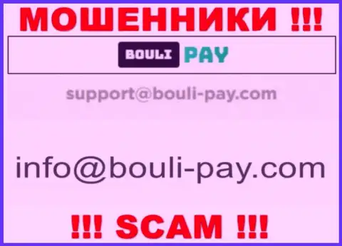 Мошенники Bouli Pay разместили именно этот e-mail у себя на сайте