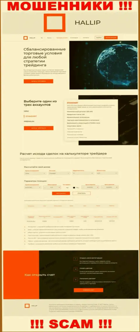 Вот так выглядит официальное лицо internet мошенников Халлип Ком