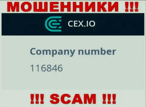 Регистрационный номер компании СиИИкс: 116846