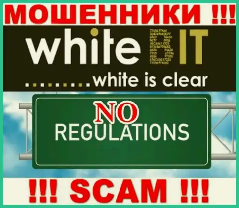 С White Bit слишком опасно иметь дело, потому что у организации нет лицензии на осуществление деятельности и регулятора