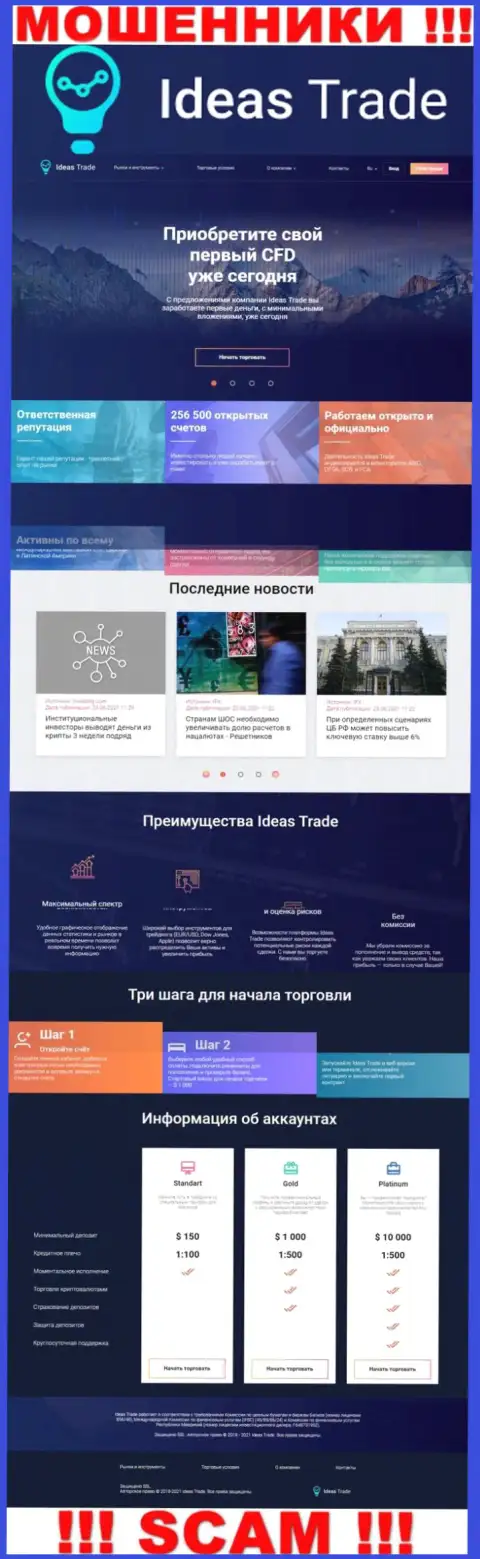 Официальный информационный портал мошенников IdeasTrade