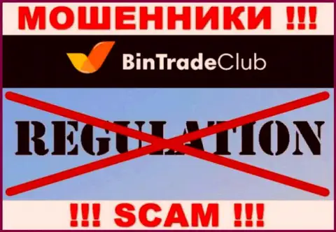 У конторы BinTrade Club, на сайте, не показаны ни регулятор их деятельности, ни лицензия