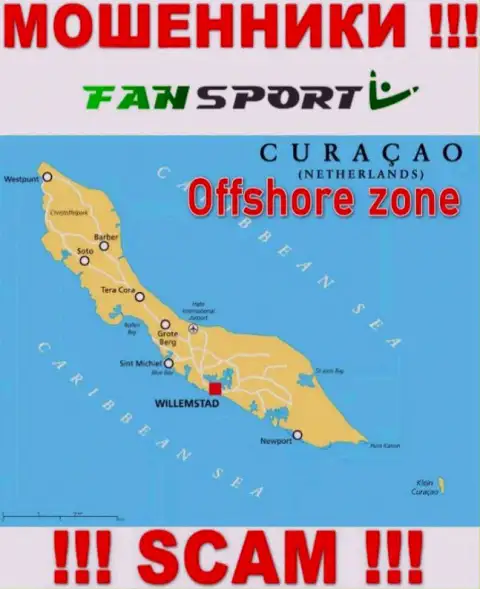 Оффшорное расположение Фан Спорт - на территории Curacao