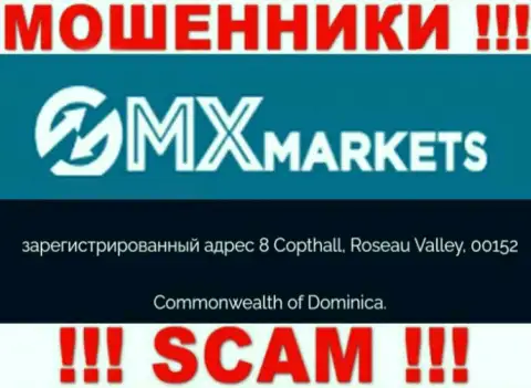 ГМИксМаркетс - это ВОРЫГМХ МаркетсПрячутся в оффшорной зоне по адресу - 8 Copthall, Roseau Valley, 00152 Commonwealth of Dominica