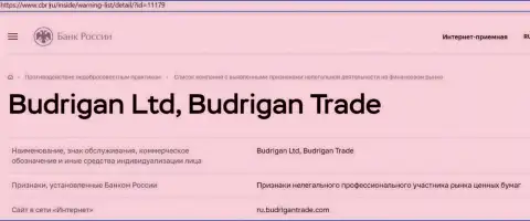 Мошенники Budrigan Ltd попали в черный список Центрального Банка Российской Федерации