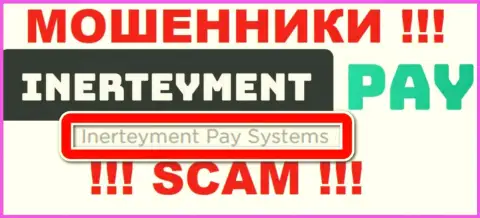 На официальном интернет-сервисе InerteymentPay отмечено, что юридическое лицо организации - Inerteyment Pay Systems