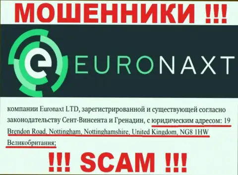 Адрес компании Евро Накст на ее интернет-портале фиктивный - это СТОПРОЦЕНТНО МОШЕННИКИ !!!