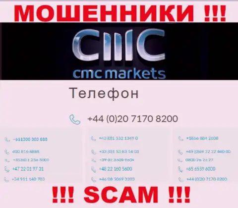 Ваш телефонный номер попался в загребущие лапы интернет махинаторов CMC Markets - ждите звонков с различных телефонных номеров