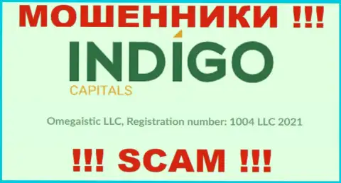 Рег. номер очередной преступно действующей организации IndigoCapitals Com - 1004 LLC 2021