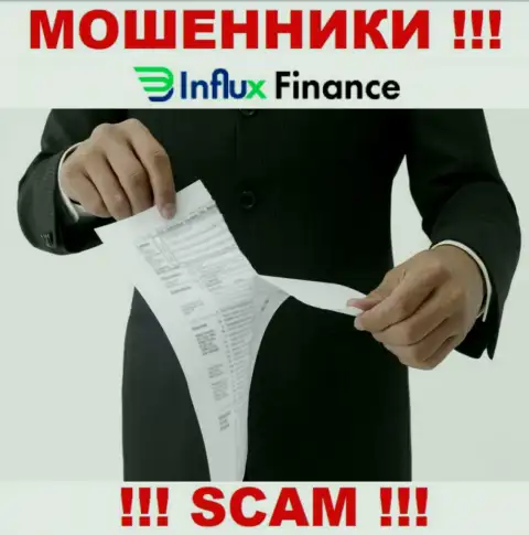 InFlux Finance не смогли получить разрешения на осуществление деятельности - это МОШЕННИКИ