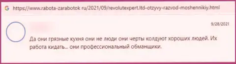 Недоброжелательный отзыв о компании Револют Эксперт - это наглые мошенники