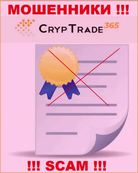 С Cryp Trade365 рискованно связываться, они не имея лицензии, успешно сливают финансовые вложения у клиентов