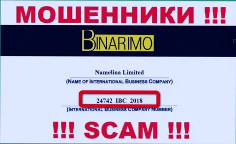 Будьте очень осторожны !!! Бинаримо Ком разводят ! Регистрационный номер указанной компании: 24742 IBC 2018