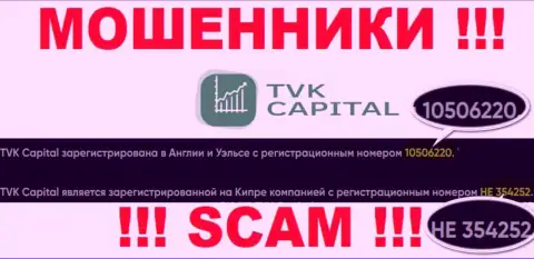 Будьте осторожны, наличие регистрационного номера у TVK Capital (10506220) может быть ловушкой