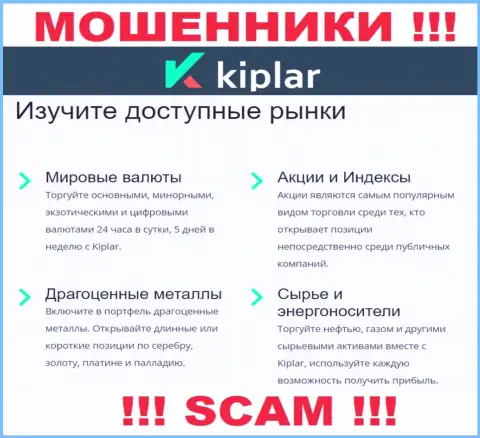Kiplar Ltd - это наглые internet мошенники, направление деятельности которых - Брокер