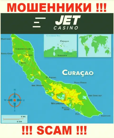Curaçao - это официальное место регистрации конторы Джет Казино