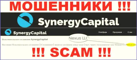 Юр лицо, которое владеет махинаторами Synergy Capital - это Нексус ЛЛК