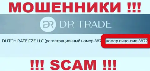 Будьте очень внимательны, зная номер лицензии DRTrade с их веб-сервиса, уберечься от незаконных манипуляций не получится - это МОШЕННИКИ !!!