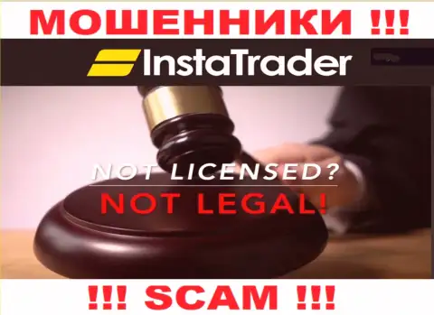 У мошенников InstaTrader на информационном ресурсе не предоставлен номер лицензии конторы !!! Будьте бдительны