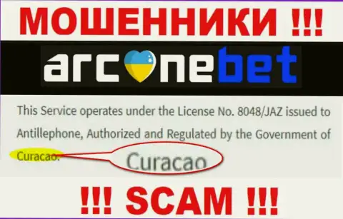 Аркане Бет - это internet-ворюги, их место регистрации на территории Curaçao