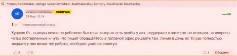 Высказывание клиента конторы MaxLine, рекомендующего ни за что не работать с данными internet мошенниками