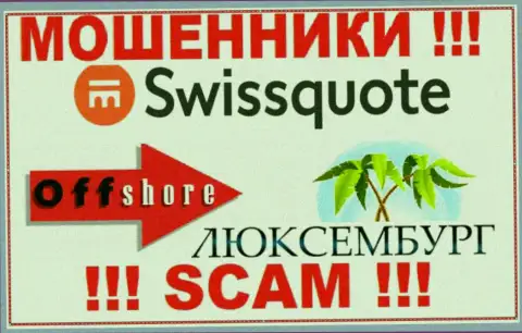 Swissquote Bank Ltd указали у себя на сайте свое место регистрации - на территории Люксембург